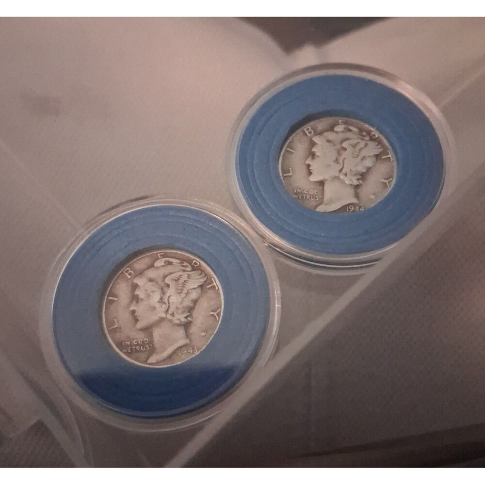 Selling 2 SILVER Dimes Below melt value - Dates 1943, 1944